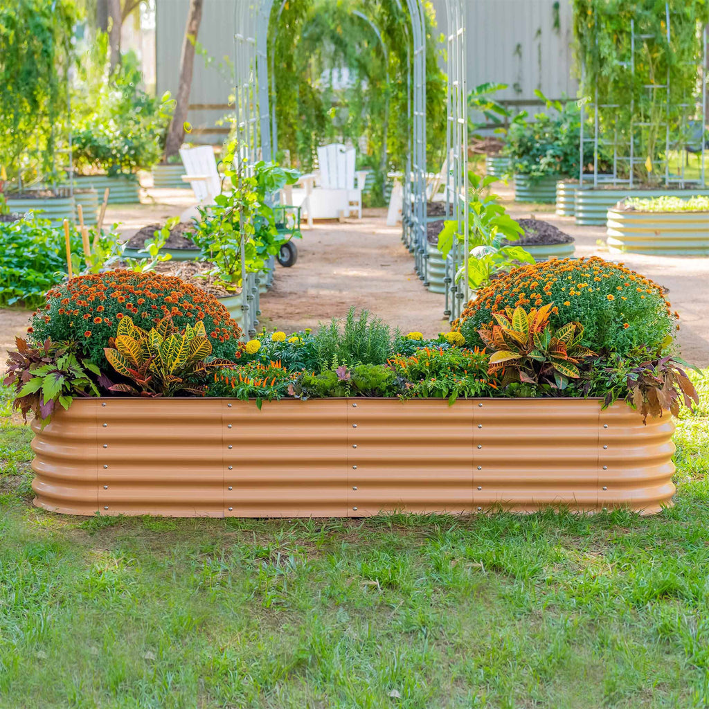 17" Tall 9 In 1 Large Modular Metal Raised Garden Bed Kit – Vego Garden, view 21