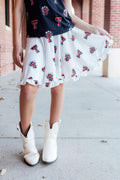 Mila & Rose ® Texas Tech White Raider Red Twirl Skort — main product shot