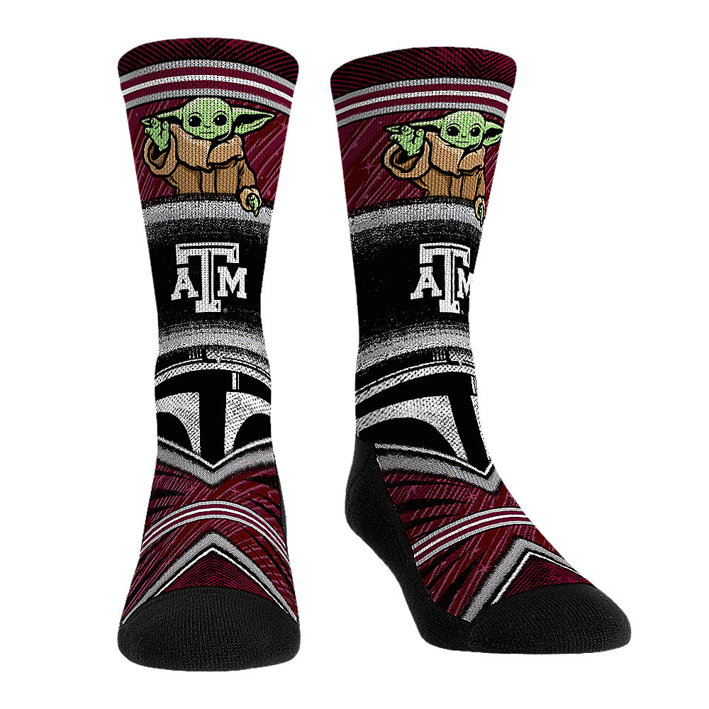 Rock 'Em Socks Texas A&M Aggies - Star Wars  - Grogu Intergalactic Fan — main product shot
