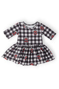 Mila & Rose ® Texas Tech Plaid Raider Red 3/4 Sleeve Twirl Bodysuit — main product shot