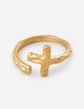 Elevated Faith Textured Wrapped Cross Ring — main product shot