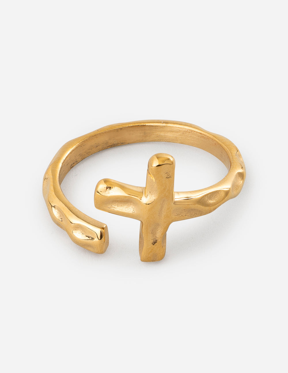 Elevated Faith Textured Wrapped Cross Ring — main product shot