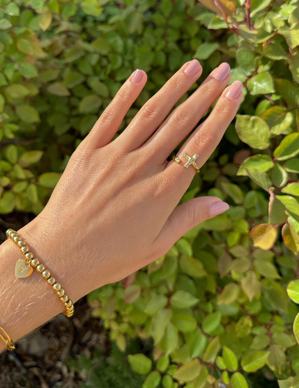 Elevated Faith Textured Wrapped Cross Ring — ring category context