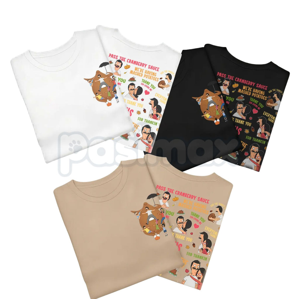 Pasimax Thanksgiving Song T-Shirt - Happy Thanksgiving Fashion Cotton Tee, Full Colors Full Sizes, Unisex Holiday Apparel — m
