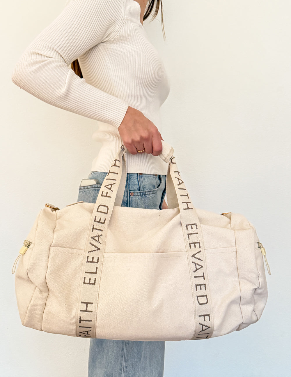 Elevated Faith The Duffel Bag — side view