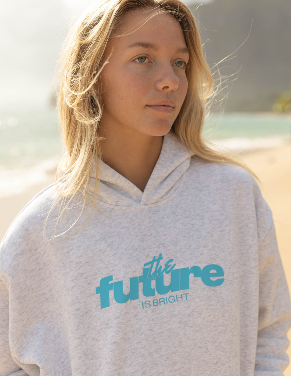 Elevated Faith The Future Is Bright Retro Unisex Hoodie — lifestyle context