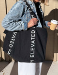 Elevated Faith The Large Everyday Black Tote — main product shot
