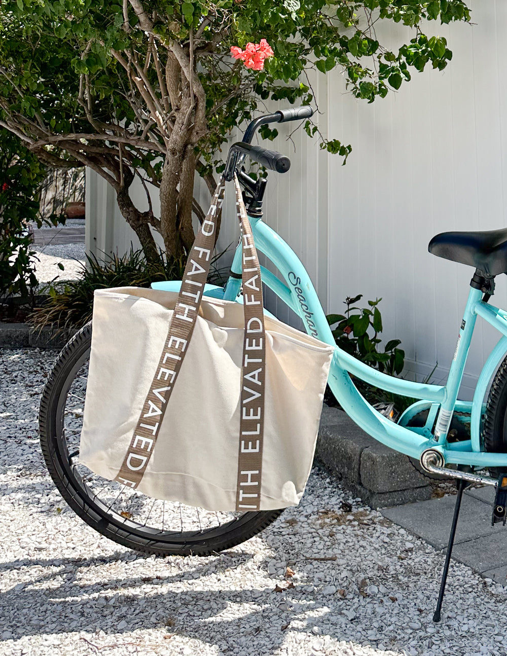 Elevated Faith The Large Everyday Tote — fabric or material detail