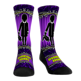 Rock 'Em Socks The Addams Family - Wednesday Silhouette