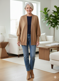 KADOU BOUTIQUE The Effortless Fine Knit Cardigan by Molly Bracken — detail close-up