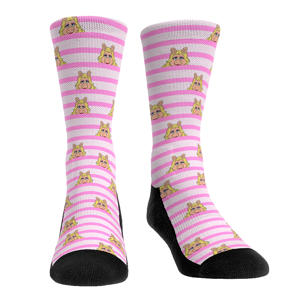 Rock 'Em Socks Rock 'Em Socks Miss Piggy - Peek-A-Boo Stripes — main product shot