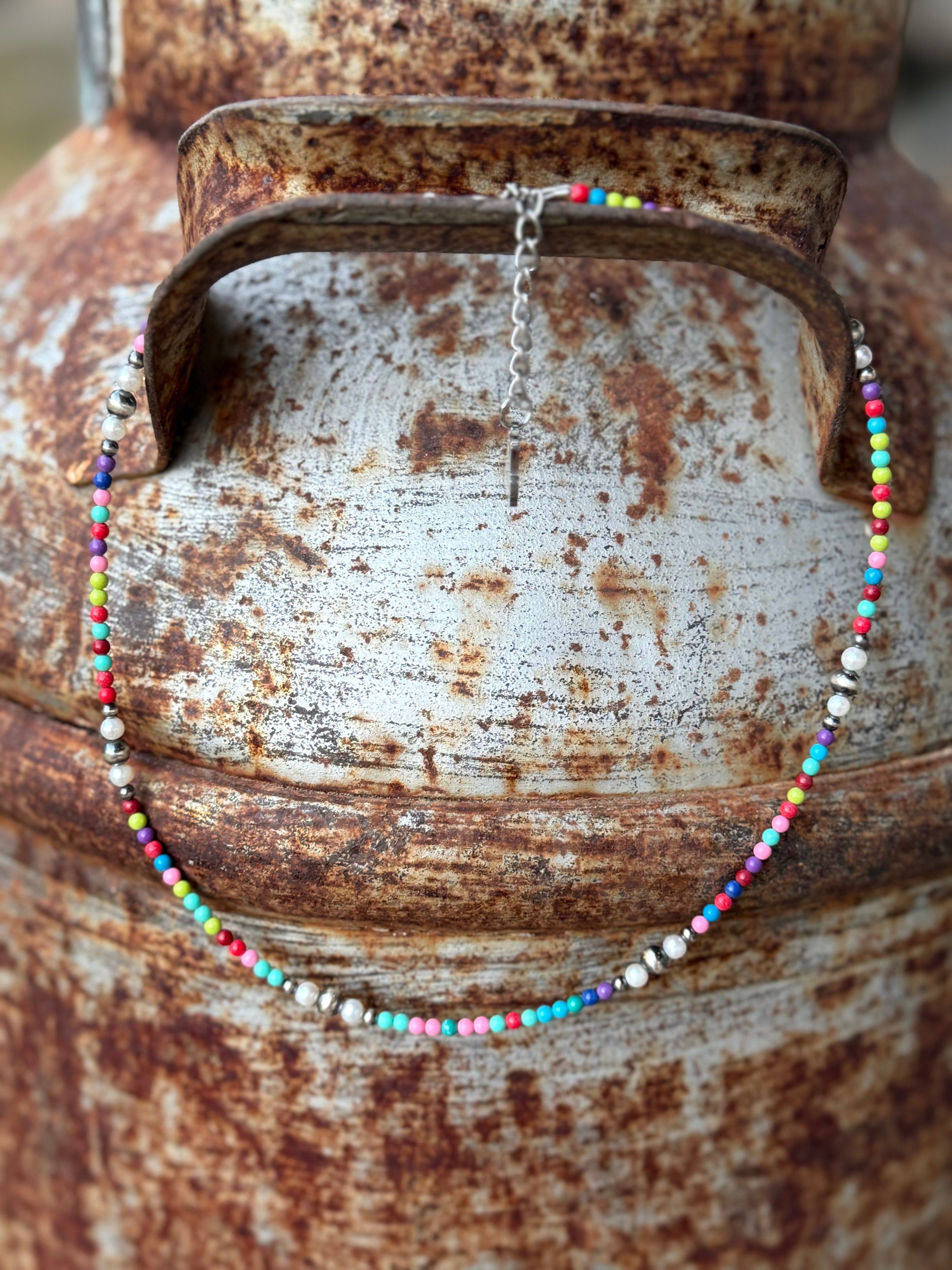 Wild Junkie Sterling Silver Prism And Pearl Necklace — main product shot