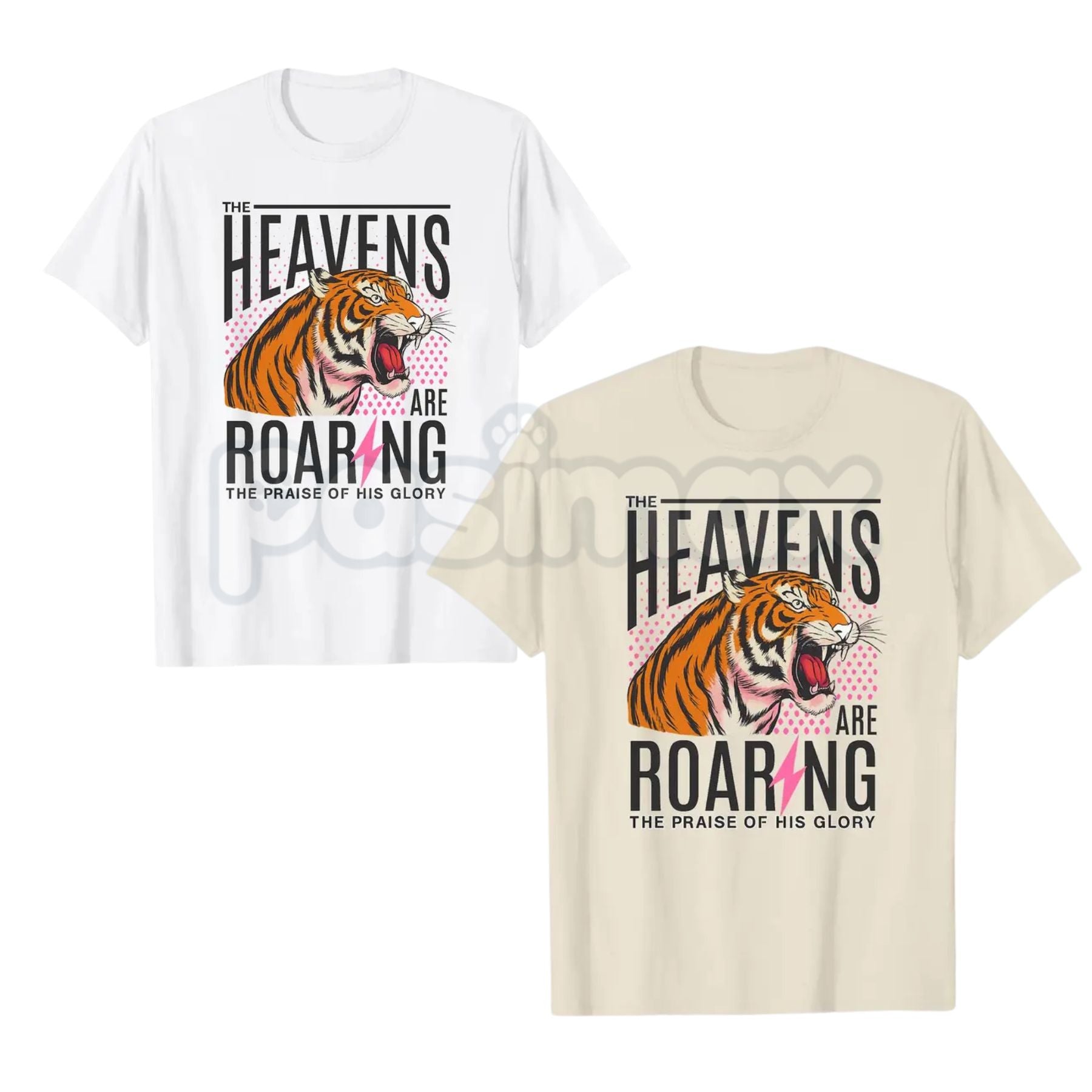 "The Heavens Are Roaring" Christian T-Shirt – Inspirational Bible Verse Graphic Tee, Premium 100% Cotton Worship Top, Soft Lived-In Heavyweight Believer Shirt, Made in USA