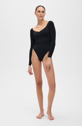 Iconic Compression Long Sleeve Bodysuit - Thong