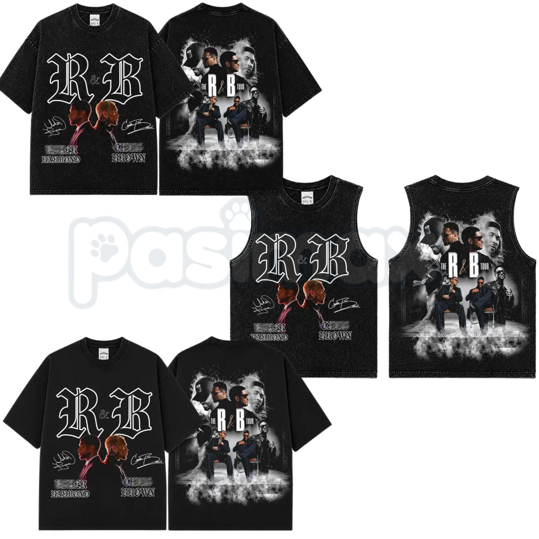The R&B Tour 2026 Raymond & Brown T-Shirt & Tank Top – Premium Acid Washed Concert Graphic Apparel, Vintage Tour Lightweight Cotton Merch