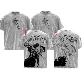 The Seven Deadly Sins Washed T-Shirt – Retro Vices Graphic Tee, Heavy Cotton Streetwear