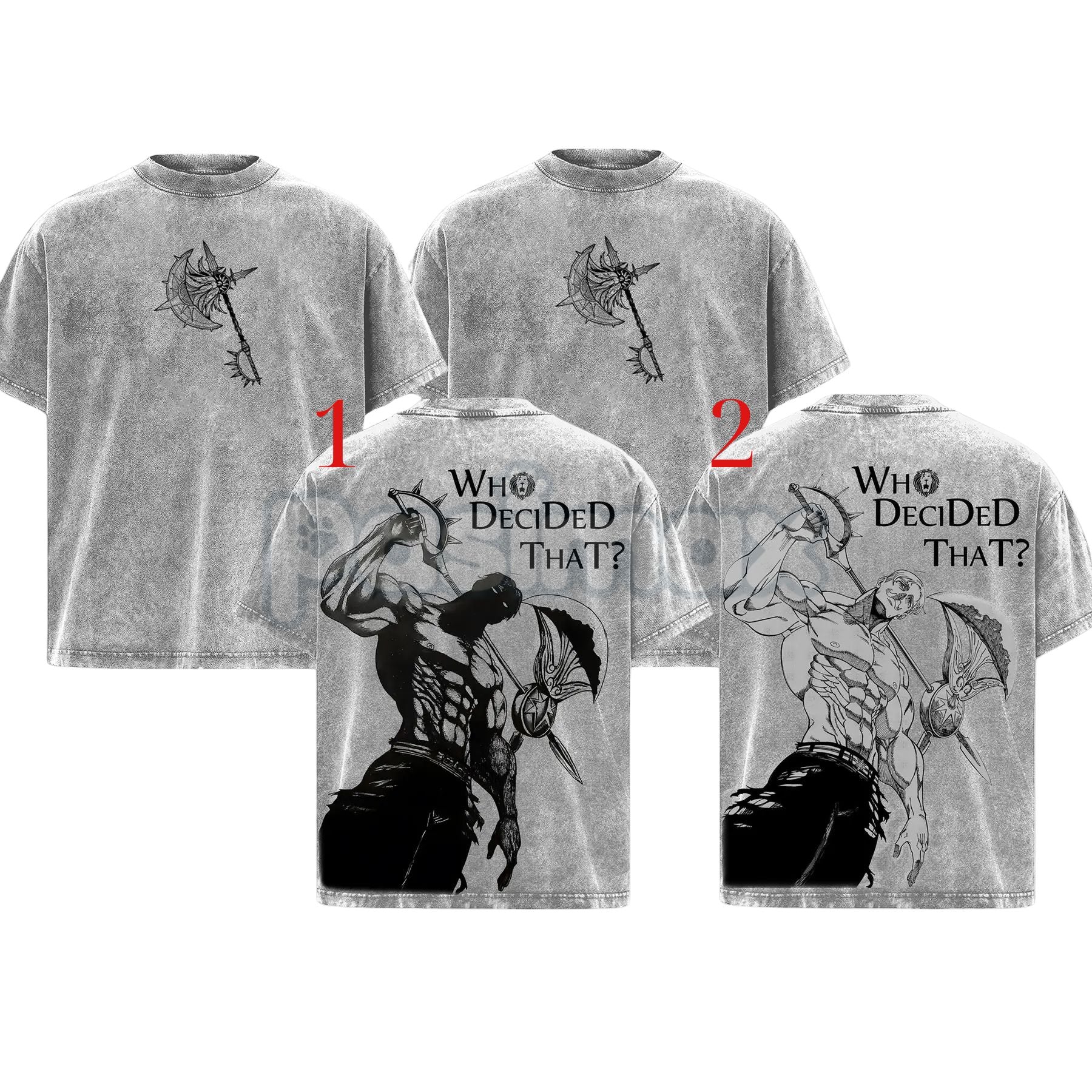Pasimax The Seven Deadly Sins Washed T-Shirt – Retro Vices Graphic Tee, Heavy Cotton Streetwear — main product shot