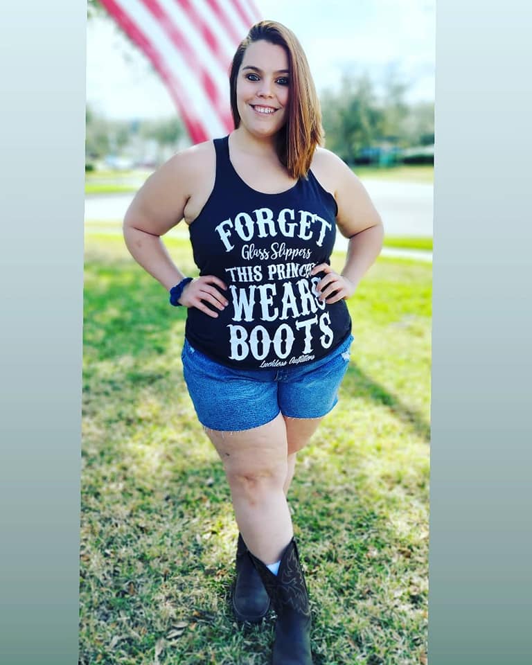 Luckless Outfitters This Princess Wears Boots Tank Top — side view