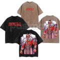 Thragg The Conqueror Viltrumite War T-Shirt – Invincible Comic Double-Sided Print, Oversize Acid Washed Lightweight Cotton Tee