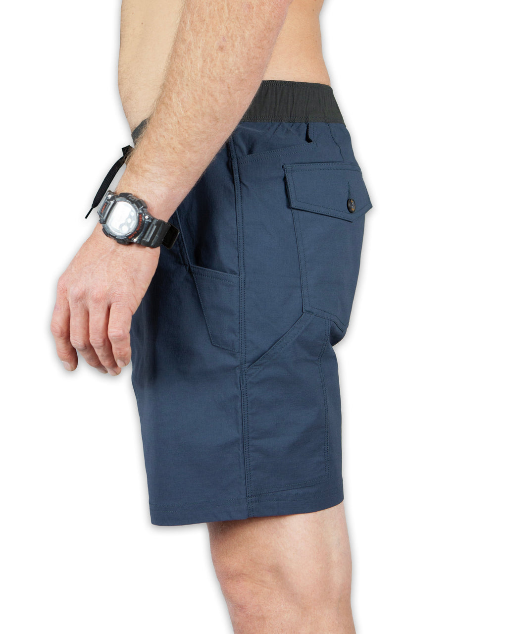 Off The Grid Surplus Thunderbird Short - Grey Blue — back view