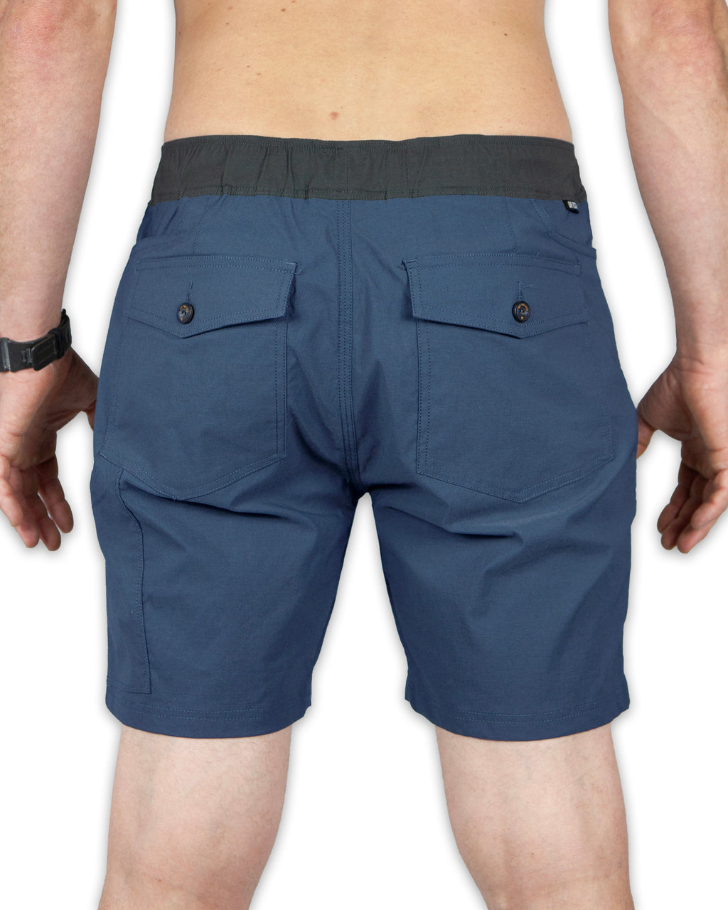 Off The Grid Surplus Thunderbird Short - Grey Blue — side view