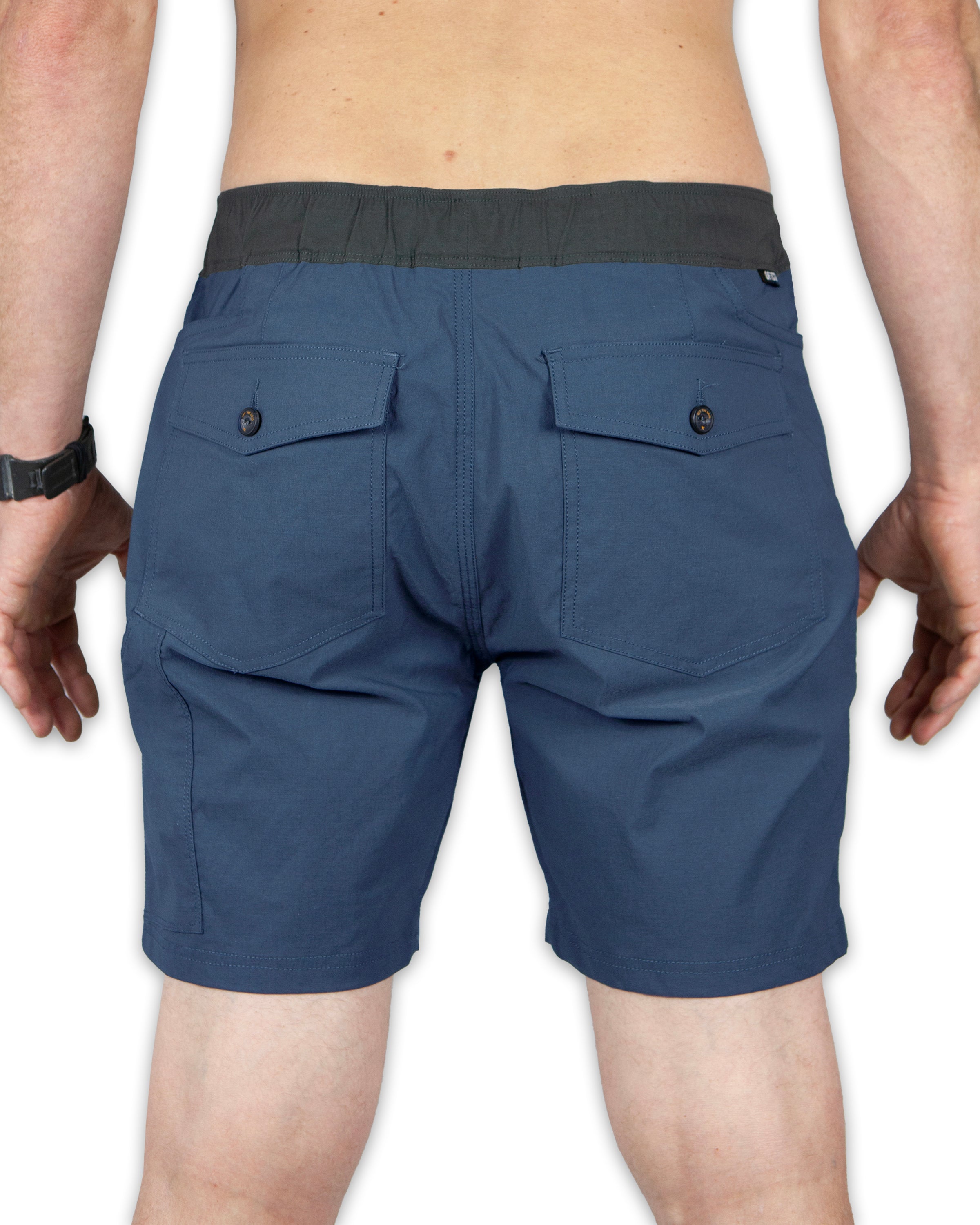 Off The Grid Surplus Thunderbird Short - Grey Blue — side view