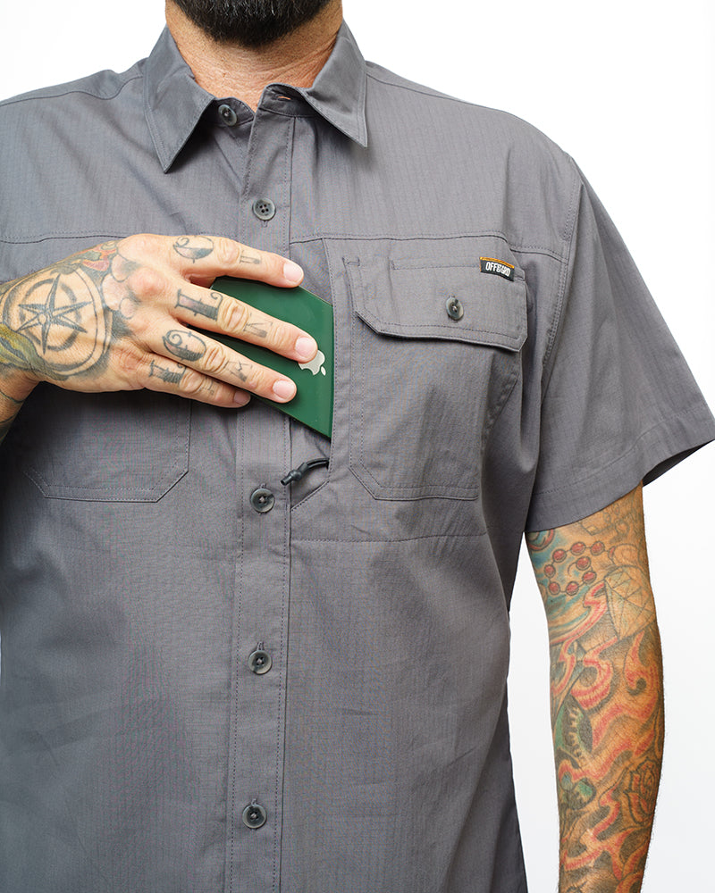 Off The Grid Surplus Thunderbolt SS Shirt - Castlerock — in-use photo