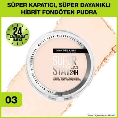 Maybelline New York Superstay Hybrid Powder Foundation - Long Lasting, Waterproof, Vegan Makeup for Flawless Coverage