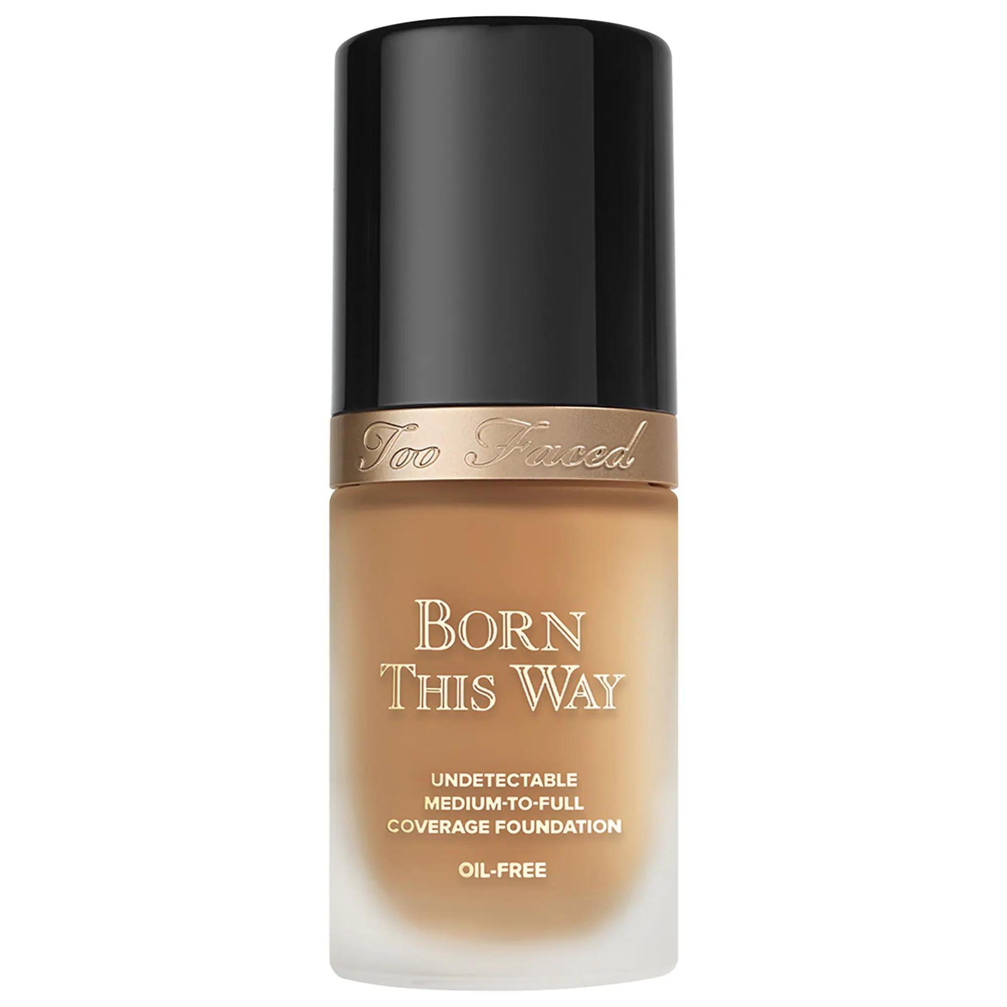 Too Faced Born This Way Natural Finish Longwear Liquid Foundation - Oil-Free, Vegan, Gluten-Free Makeup for Flawless Coverage
