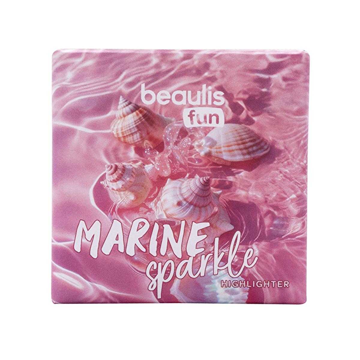 Beaulis Mineral Highlighter Powder - Marine Sparkle Powder Highlighter for Natural Glow & Radiant Face Highlighting
