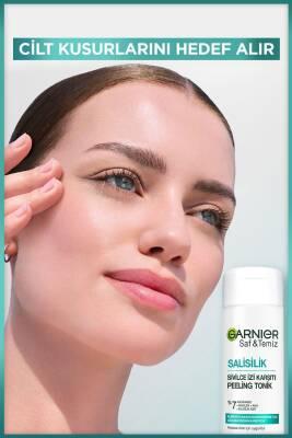 Garnier Salicylic Acid Anti-Acne Scar Peeling Toner: BHA & Niacinamide for Pore Minimizing, Skin Texture Improvement & Blemish Treatment