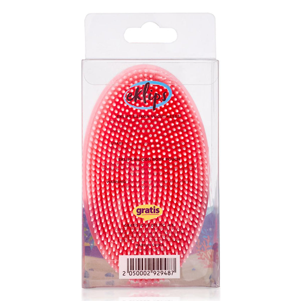 Eklips Silicone Body Scrubber - Dual Sided Exfoliating Brush for Cleansing and Scalp Massage - Healthier Skin & Relaxation