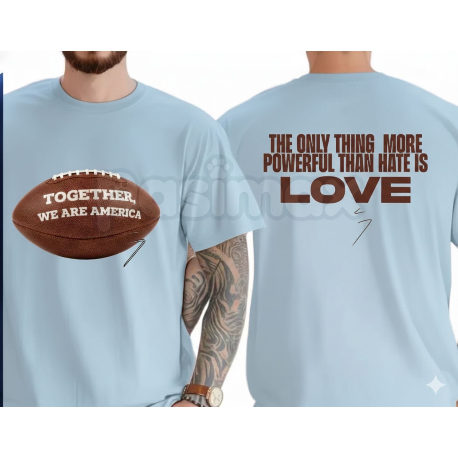 Pasimax "Together We Are America" Vintage T-Shirt - Inclusive Unity & Patriotism Graphic Tee, Premium Heavyweight Unisex 100%