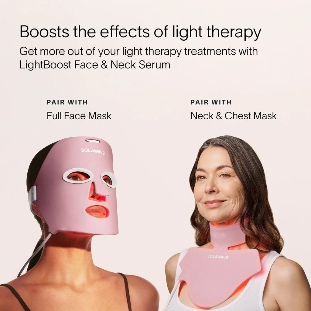 Solawave Light Therapy Boosting Face & Neck Serum — lifestyle context