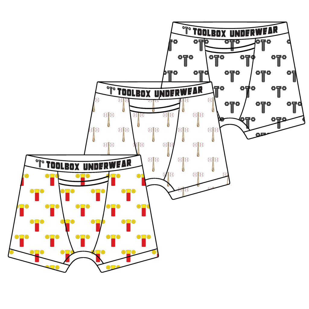 American Duke Apparel Company Toolbox Underwear - Patterns 3 Pack — main product shot