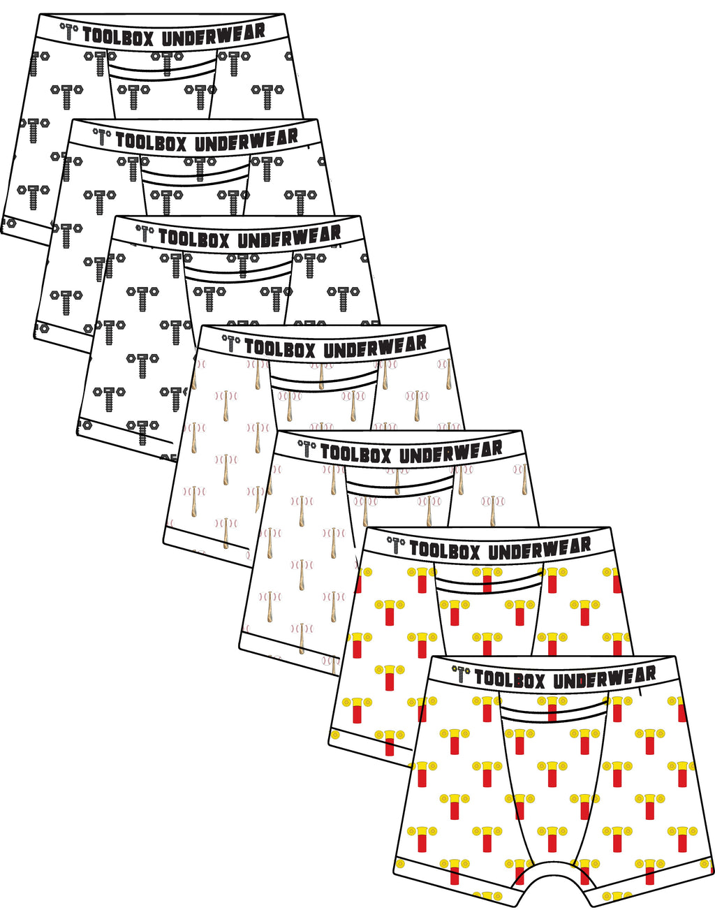 American Duke Apparel Company Toolbox Underwear - Patterns - Weeklong Pack — main product shot