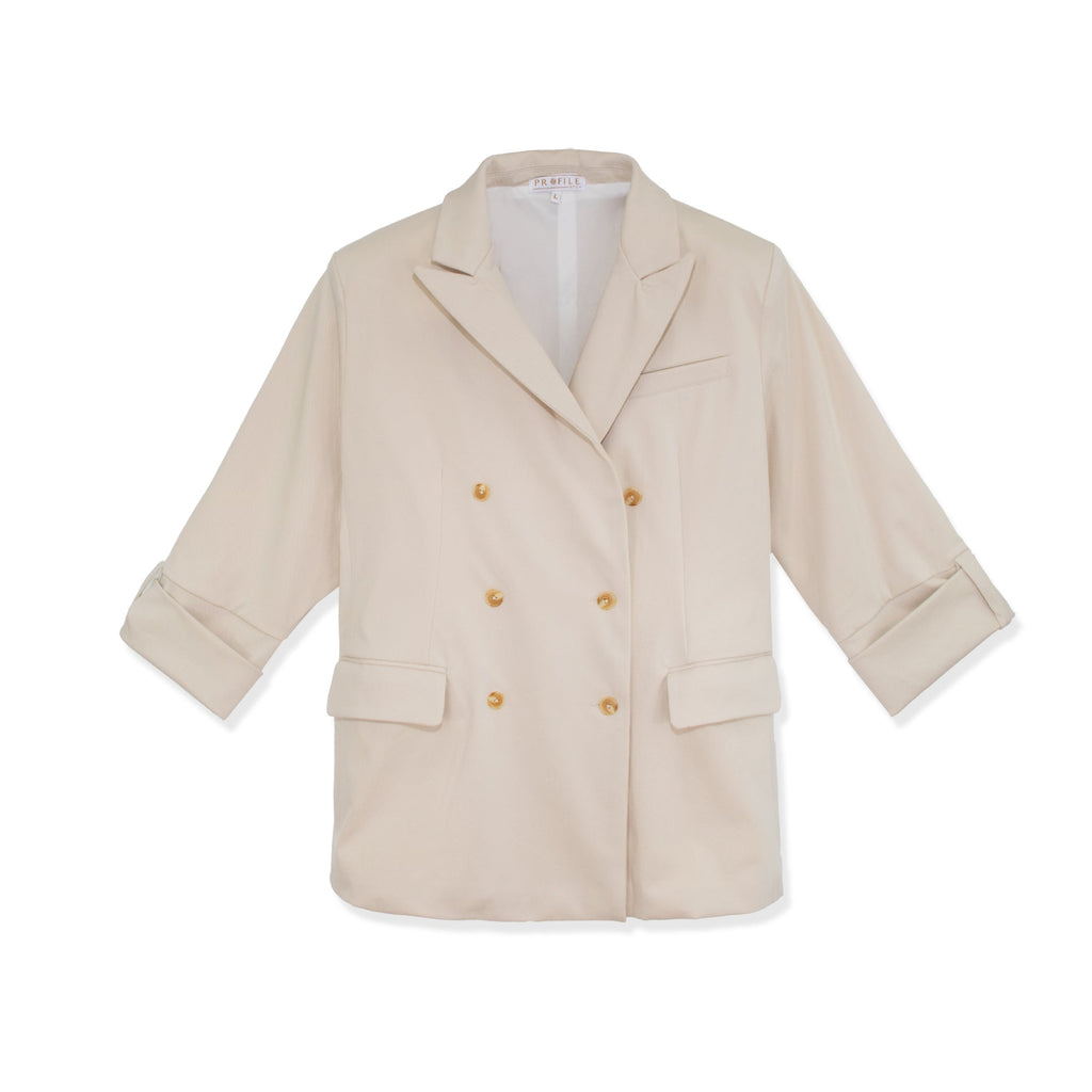 profile-nyc STRETCH SUMMER  BLAZER — back view