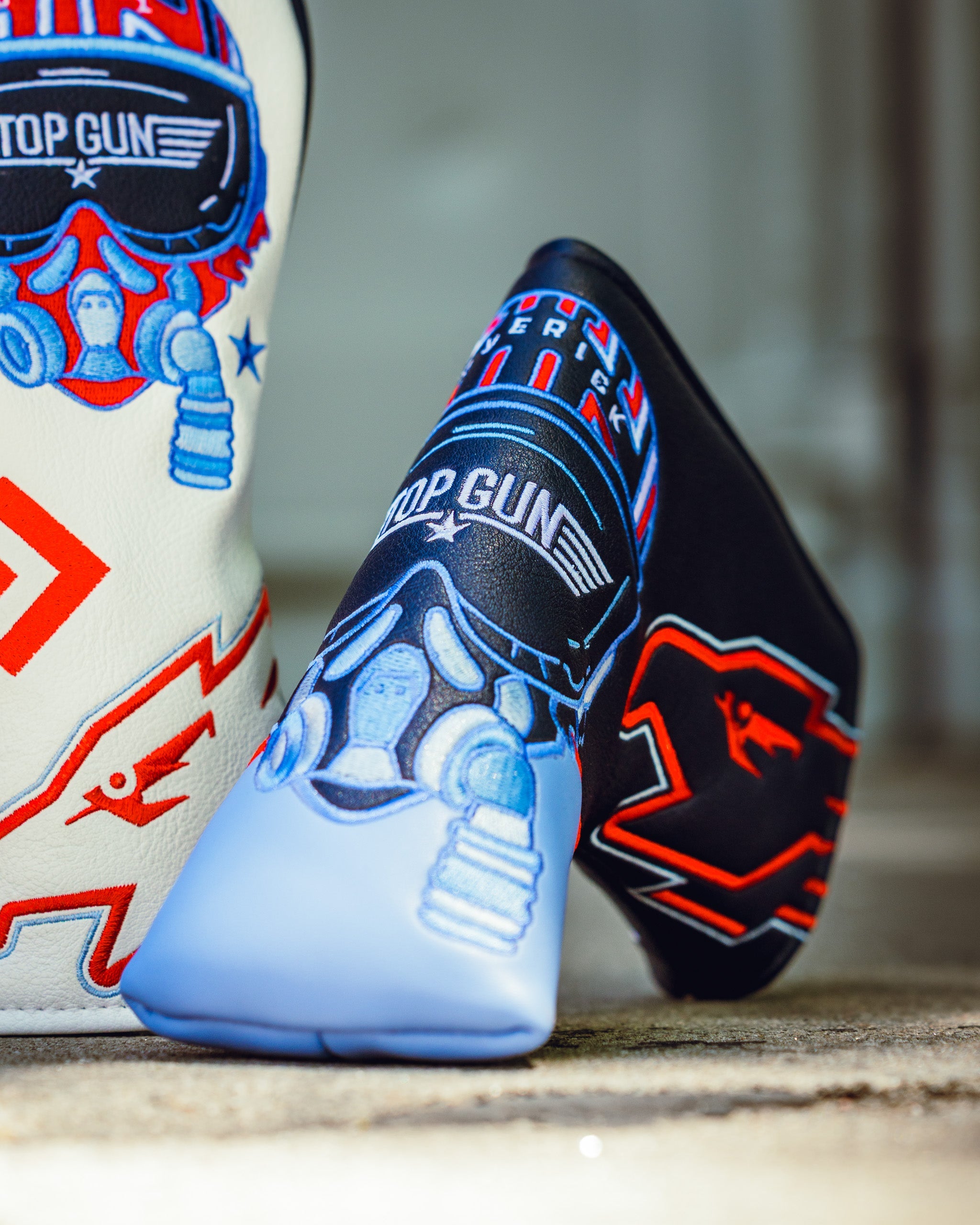 Pins and Aces Top Gun - Maverick Blade Headcover — fabric or material detail