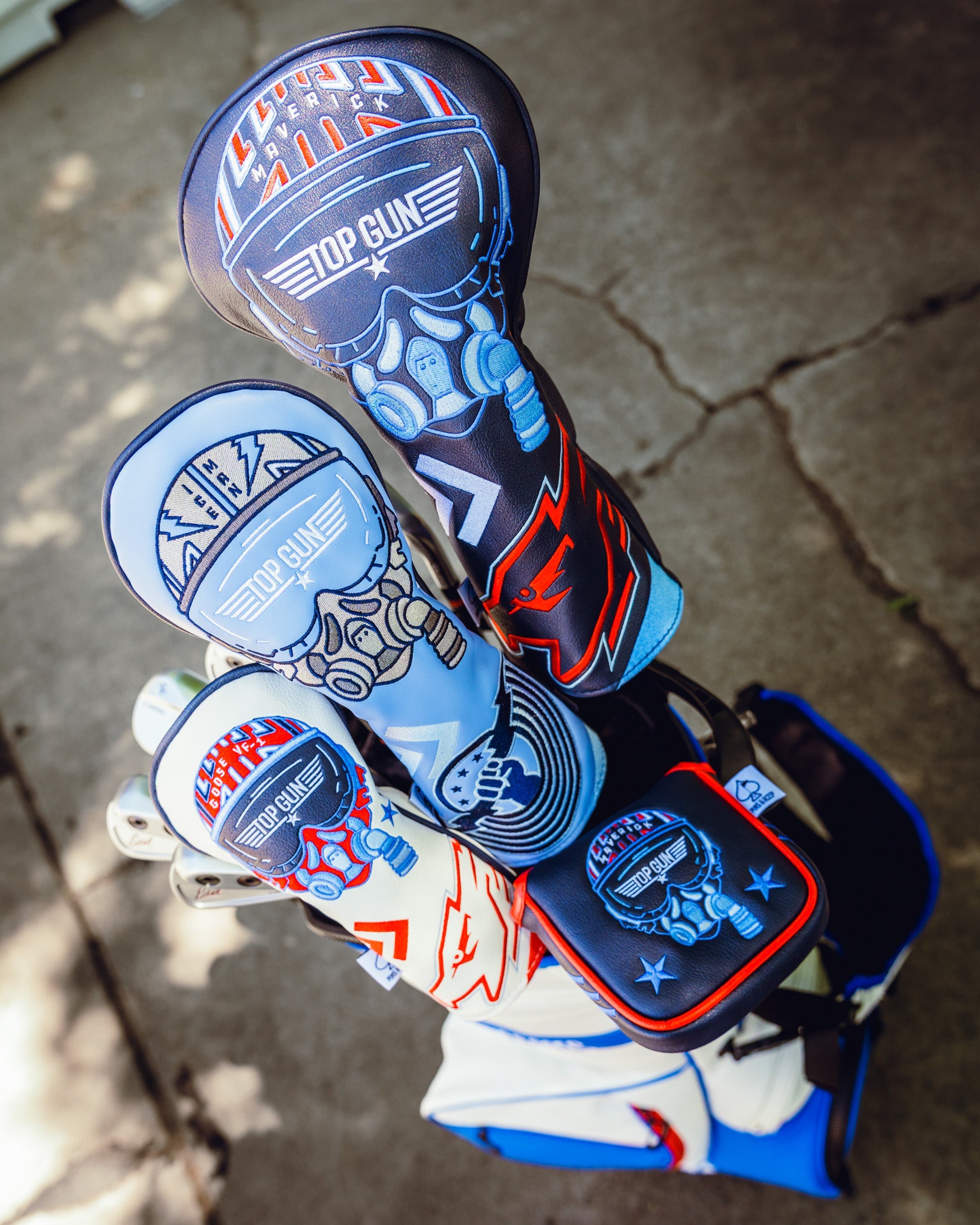Pins and Aces Top Gun - Maverick Mallet Headcover — fabric or material detail