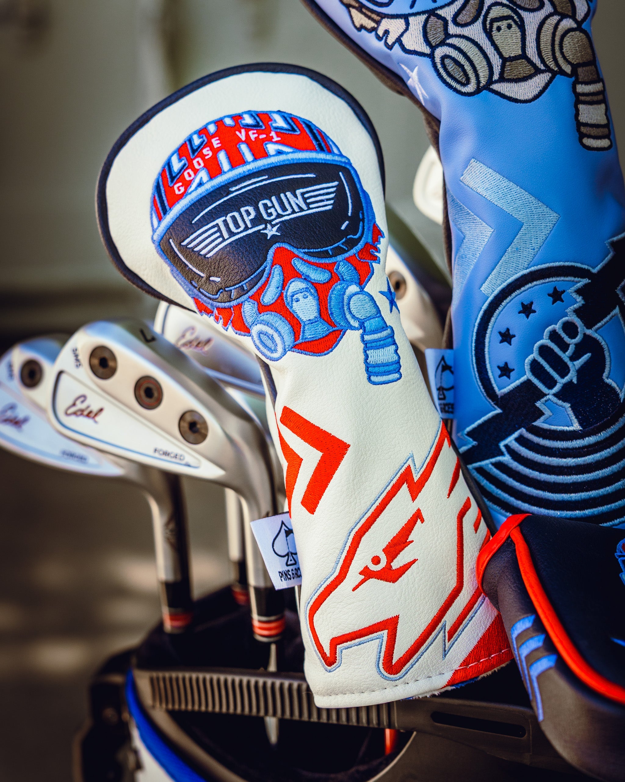 Pins and Aces Top Gun - Goose Hybrid Headcover — back view