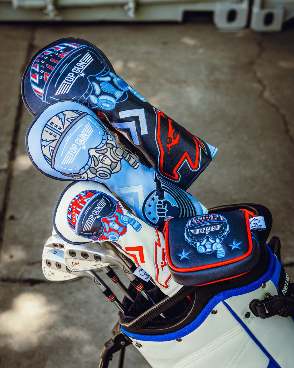 Pins and Aces Top Gun - Ice Man Fairway Headcover — product on model