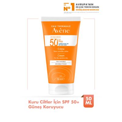 Avene Fragrance-Free Sunscreen Cream for Dry Skin SPF50+ - Water-Resistant & Moisturizing