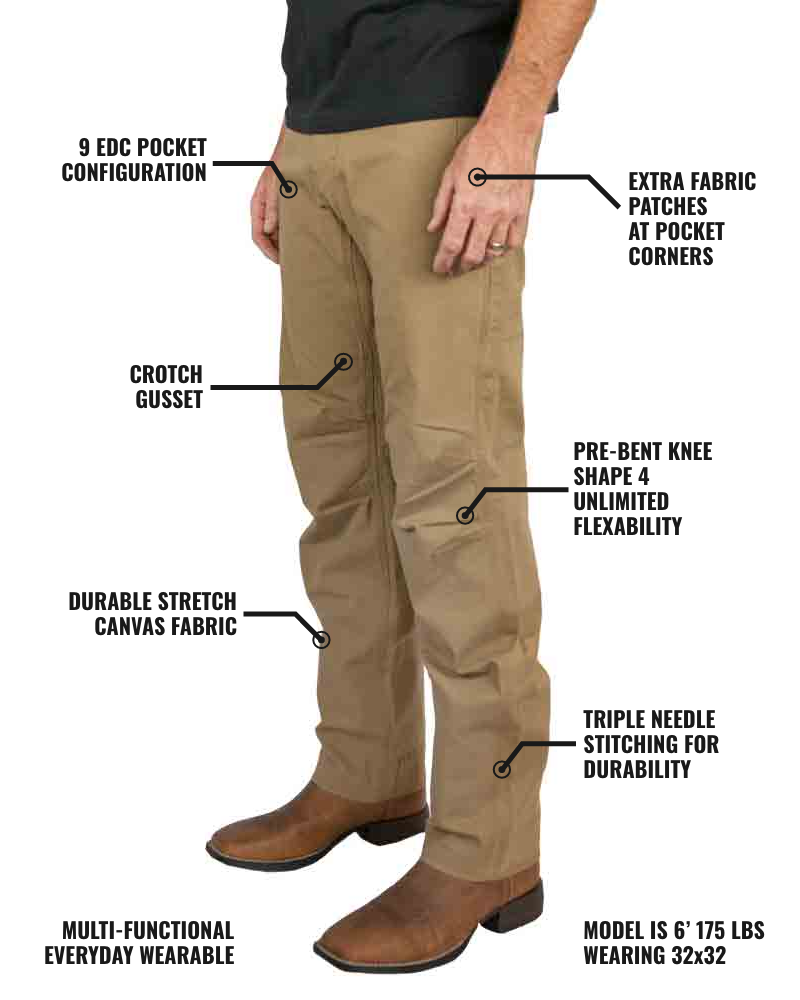 Off The Grid Surplus Trailblazer Standard Fit Pants - Coyote — alternative angle