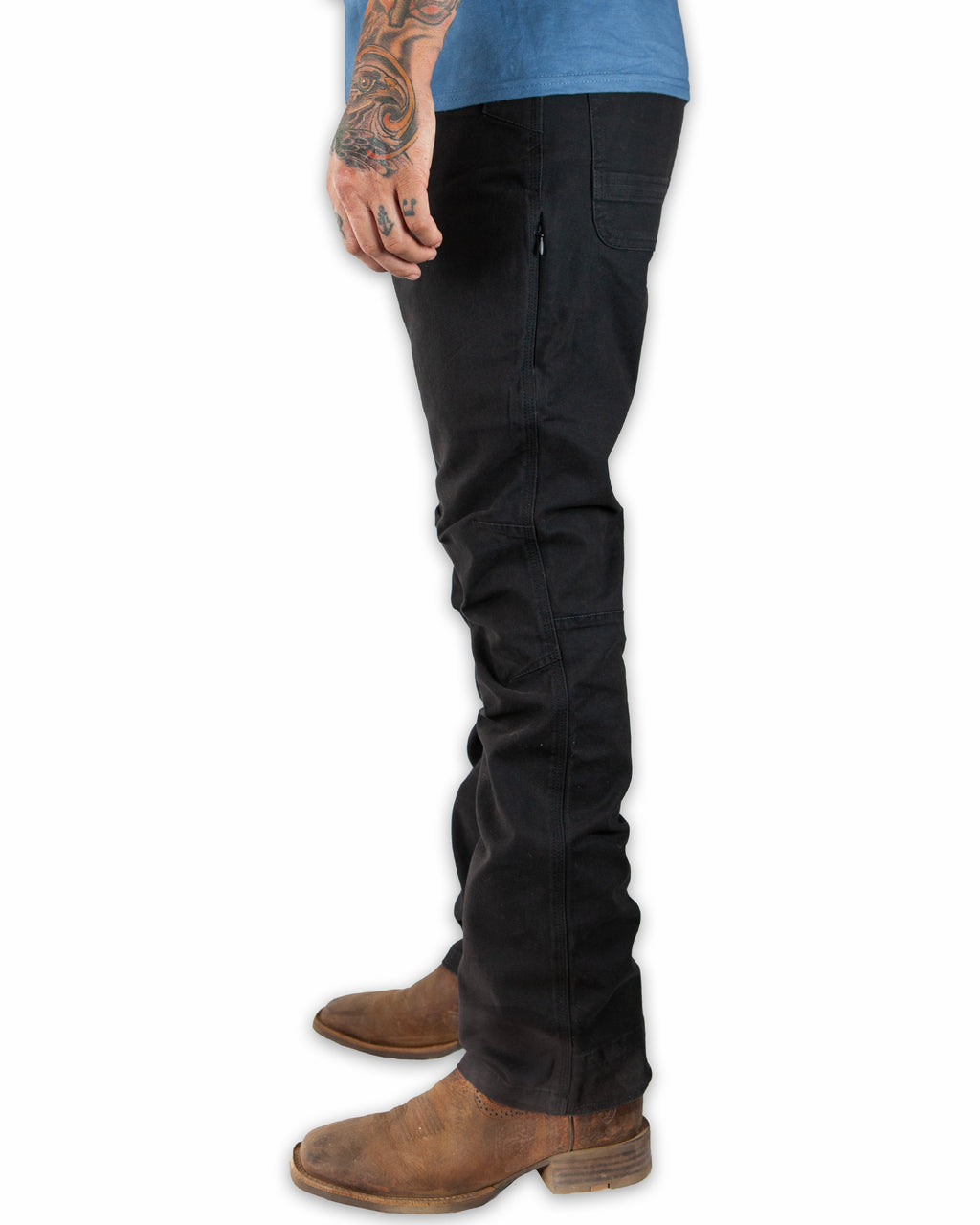 Off The Grid Surplus Trailblazer Boot Cut Pants - Black — side view
