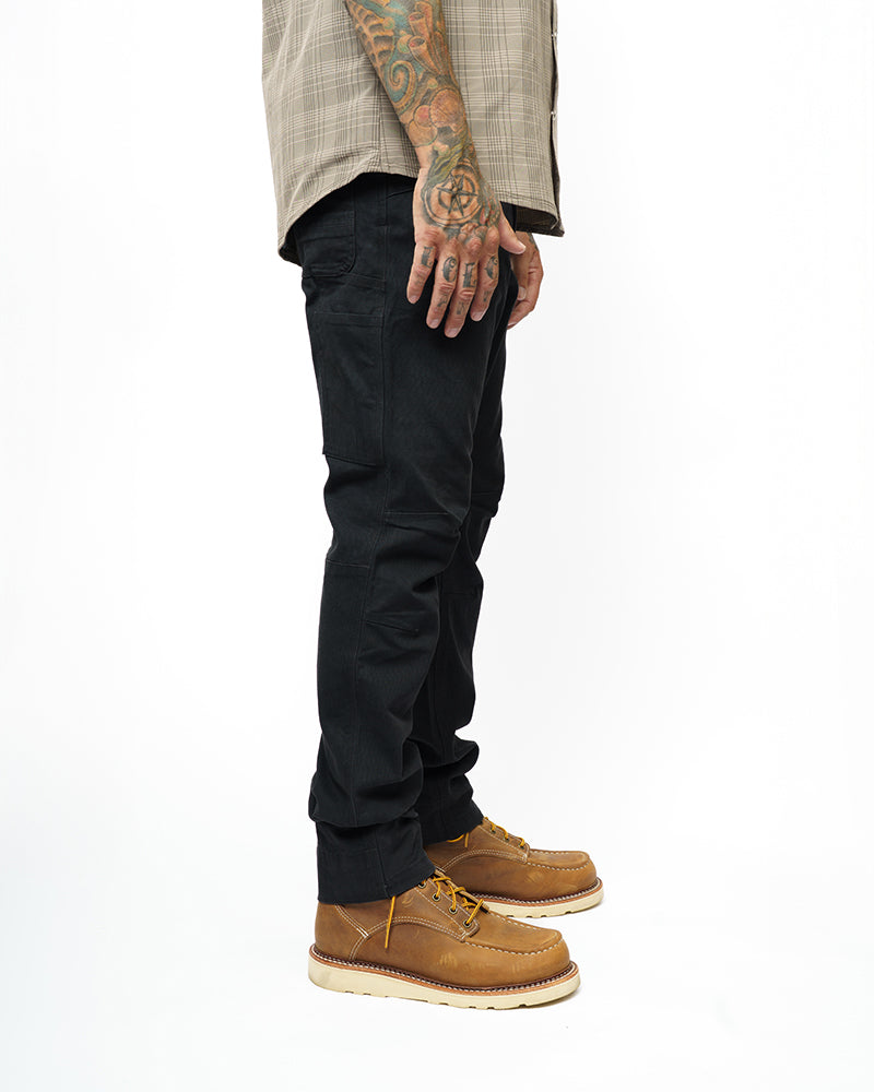 Off The Grid Surplus Trailblazer Taper Fit Pants - BLK — back view