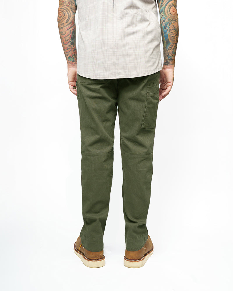 Off The Grid Surplus Trailblazer Taper Fit Pants - DK Olive — back view