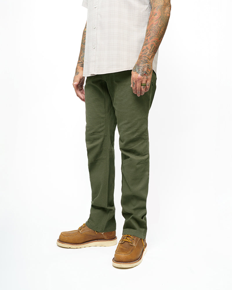 Off The Grid Surplus Trailblazer Taper Fit Pants - DK Olive — side view