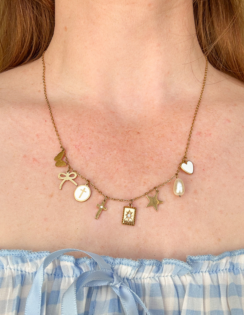 Elevated Faith Transformation Charm Necklace — construction detail
