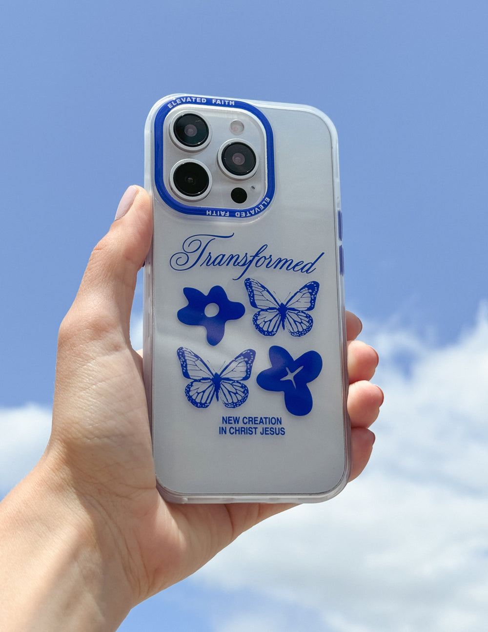 Elevated Faith Transformed Phone Case — lifestyle context