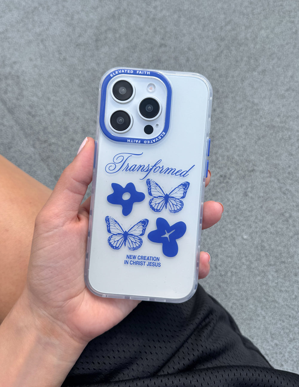 Elevated Faith Transformed Phone Case — side view